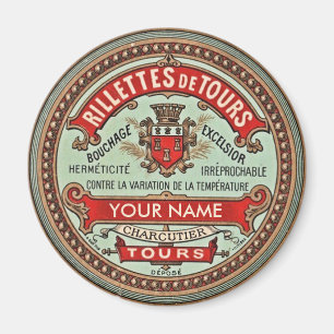 Personalized French Apothecary Label Magnet