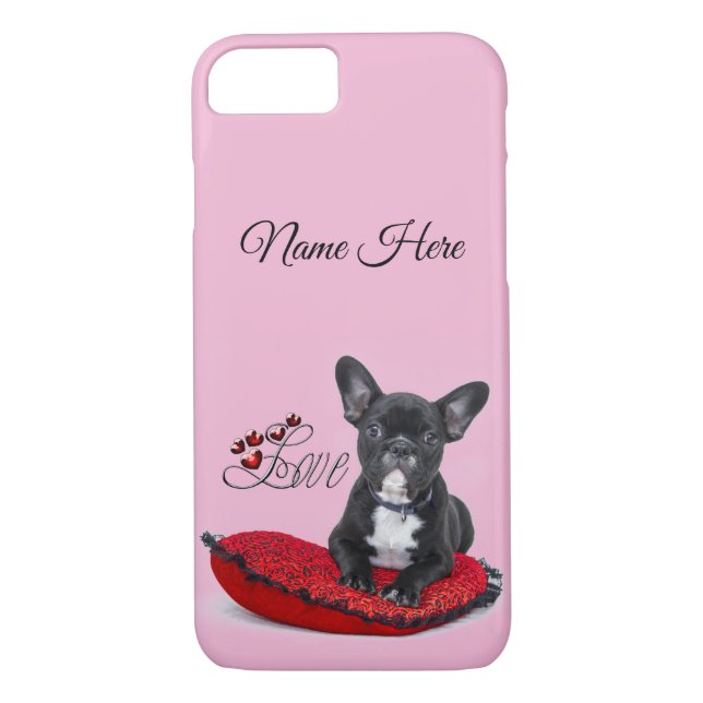 Personalized French Bull Dog - Frenchie - Love Case-Mate iPhone Case (Back)