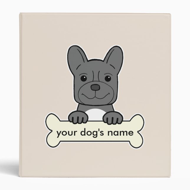 Personalized French Bulldog Binder (Front)