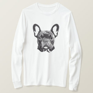 Personalized French Bulldog Black and White T-Shirt