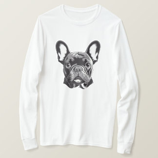 Personalized French Bulldog Black and White T-Shirt