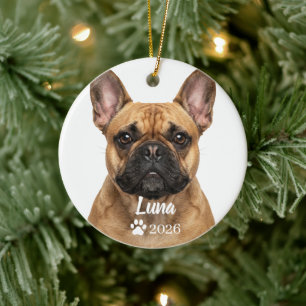 Personalized French Bulldog Dog Photo Ornament