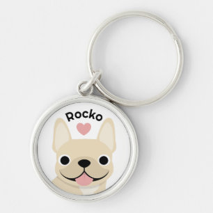 Personalized French Bulldog Keychain Custom Name