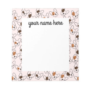 Personalized French Bulldog Notepad