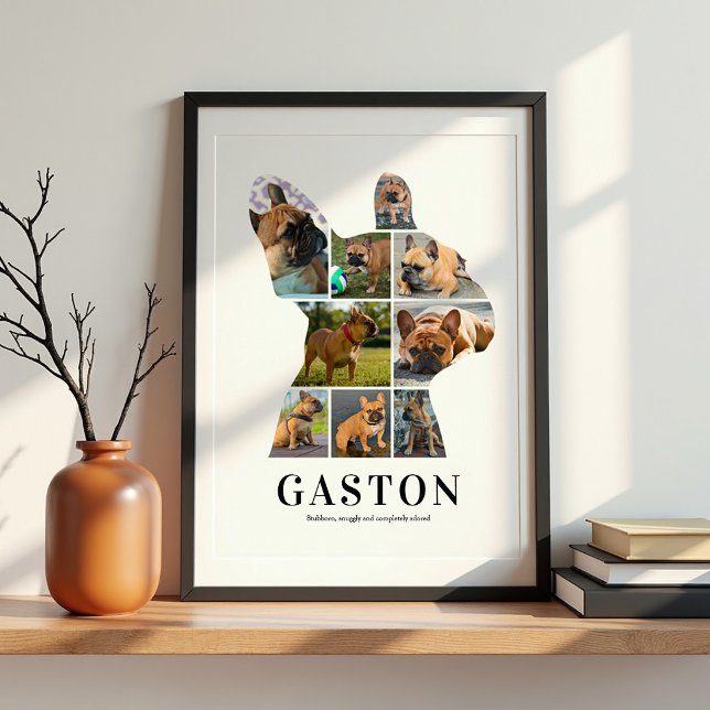 Personalized French Bulldog Photo Collage Poster (Creator Uploaded)