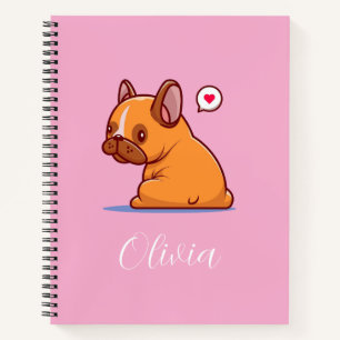 Personalized French Bulldog Puppy Dog Notebook