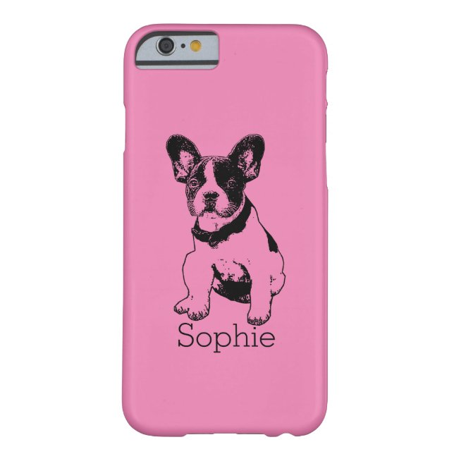 Personalized French Bulldog Puppy Pick Your Colour Case-Mate iPhone Case (Back)