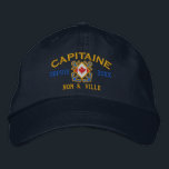 Personalized French Canadian Captain Nautical Embroidered Hat<br><div class="desc">A classic crossed anchors nautical style with a Canadian flag applique,  a custom personalized embroidered cap for a French captain of special occasions. 
 
 


 
Use the "Ask this Designer" link to contact us with your special design requests or for some assistance with any of your customization needs.</div>