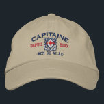 Personalized French Canadian Captain Nautical Embroidered Hat<br><div class="desc">A classic crossed anchors nautical style with a Canadian flag applique,  a custom personalized embroidered cap for a French captain of special occasions. 
 
 


 
Use the "Ask this Designer" link to contact us with your special design requests or for some assistance with any of your customization needs.</div>