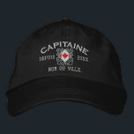 Personalized French Canadian Captain Nautical Embroidered Hat<br><div class="desc">A classic crossed anchors nautical style with a Canadian flag applique,  a custom personalized embroidered cap for a French captain of special occasions. 
 
 


 
Use the "Ask this Designer" link to contact us with your special design requests or for some assistance with any of your customization needs.</div>
