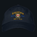 Personalized French Canadian Crew Nautical Embroidered Hat<br><div class="desc">A classic crossed anchors nautical style with a Canadian flag applique,  a custom personalized embroidered cap for a French crew member of special occasions. 
 
 


 
Use the "Ask this Designer" link to contact us with your special design requests or for some assistance with any of your customization needs.</div>