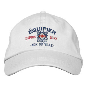 Personalized French Canadian Crew Nautical Embroidered Hat