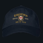 Personalized French Canadian Crew Nautical Embroidered Hat<br><div class="desc">A classic crossed anchors nautical style with a Canadian flag applique,  a custom personalized embroidered cap for a French crew member of special occasions. 
 
 


 
Use the "Message" link to contact us with your special design requests or for some assistance with any of your customization needs.</div>