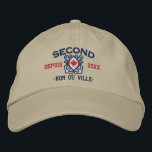 Personalized French Canadian First Mate Nautical Embroidered Hat<br><div class="desc">A classic crossed anchors nautical style with a Canadian flag applique,  a custom personalized embroidered cap for a French first mate of special occasions.</div>