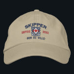 Personalized French Canadian Skipper Nautical Embroidered Hat<br><div class="desc">A classic crossed anchors nautical style with a Canadian flag applique,  a custom personalized embroidered cap for a French skipper of special occasions. 
 
 


 
Use the "Ask this Designer" link to contact us with your special design requests or for some assistance with any of your customization needs.</div>