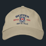 Personalized French Canadian Skipper Nautical Embroidered Hat<br><div class="desc">A classic crossed anchors nautical style with a Canadian flag applique,  a custom personalized embroidered cap for a French skipper of special occasions. 
 
 


 
Use the "Ask this Designer" link to contact us with your special design requests or for some assistance with any of your customization needs.</div>