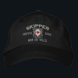 Personalized French Canadian Skipper Nautical Embroidered Hat<br><div class="desc">A classic crossed anchors nautical style with a Canadian flag applique,  a custom personalized embroidered cap for a French skipper of special occasions. 
 
 


 
Use the "Ask this Designer" link to contact us with your special design requests or for some assistance with any of your customization needs.</div>