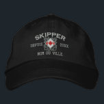 Personalized French Canadian Skipper Nautical Embroidered Hat<br><div class="desc">A classic crossed anchors nautical style with a Canadian flag applique,  a custom personalized embroidered cap for a French skipper of special occasions. 
 
 


 
Use the "Ask this Designer" link to contact us with your special design requests or for some assistance with any of your customization needs.</div>