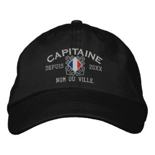 Personalized French Captain Nautical Embroidery Embroidered Hat