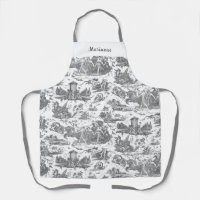 Personalized French Chariot of Dawn Toile-Grey