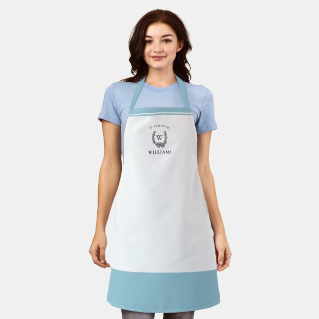 Personalized French Country Kitchen Apron (Worn)