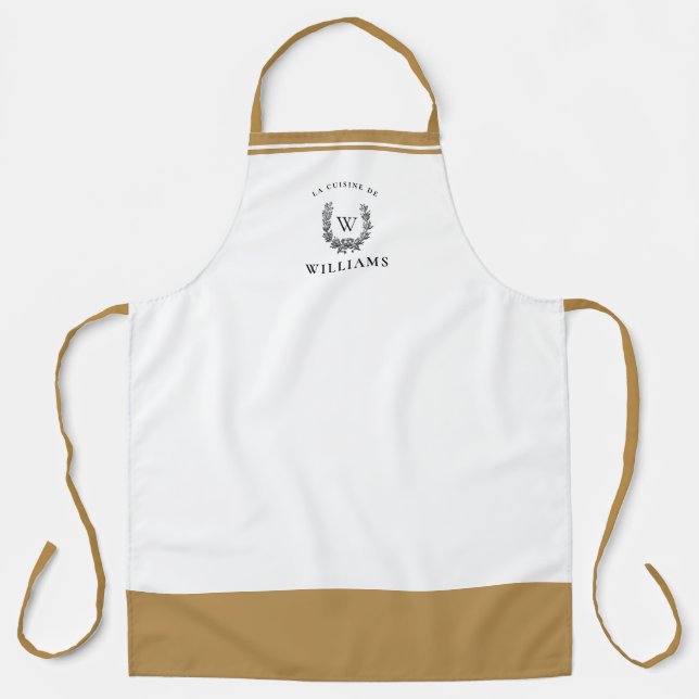 Personalized French Country Kitchen Apron (Front)