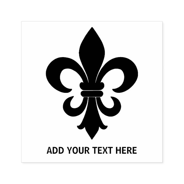 Personalized French Fleur de Lis    Rubber Stamp (Imprint)