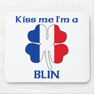 Personalized French Kiss Me I'm Blin Mouse Pad
