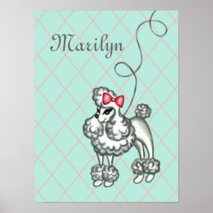 Personalized French Poodle Art Print