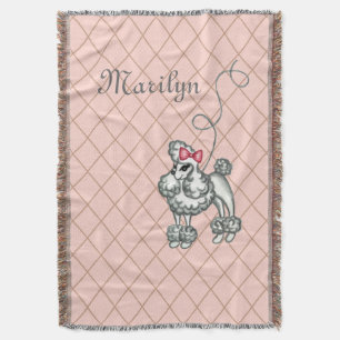 Personalized French Poodle Blanket Gift