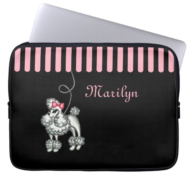 Personalized  French Poodle Laptop Case (Front)
