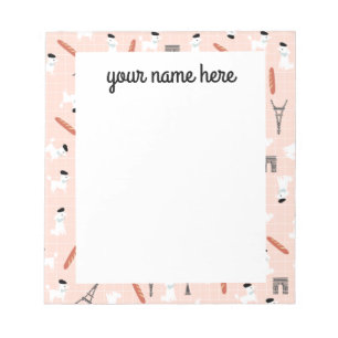  Personalized French Poodle Notepad
