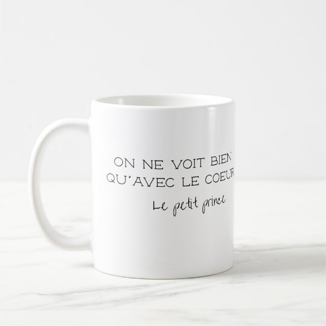 Personalized French Quote Coffee Mug (Left)