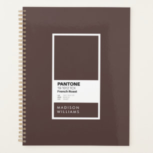 Personalized French Roast Brown Notebook Custom Planner