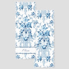 Personalized French Rococo Blue & White Floral
