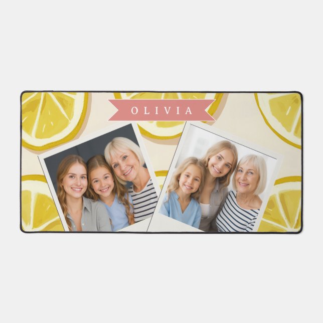 Personalized Fresh Lemon Slice Pattern Bright (Recto)