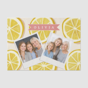 Personalized Fresh Lemon Slice Pattern Bright Tissue Paper