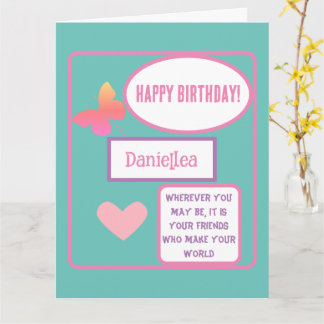 Personalized Friend Birthday Card With Name