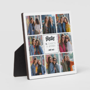 Personalized Friend Gift Besties Photo Collage Plaque