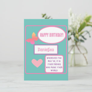 Personalized Friend Happy Birthday Greeting Card