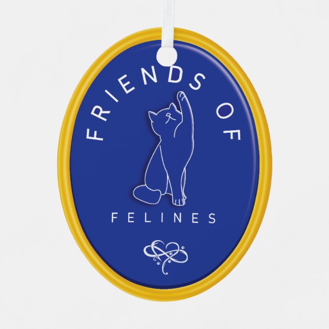 Personalized Friends of Felines Ornament (Front)