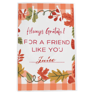 Personalized Friendsgiving Dinner Party Medium Gift Bag