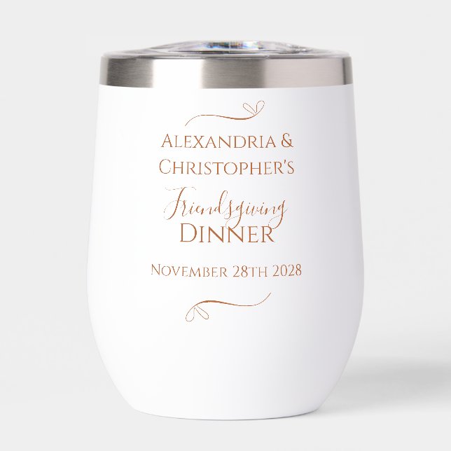 Personalized Friendsgiving Dinner Party Minimal  (Front)