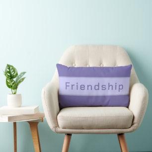 Personalized Friendship Elegant Periwinkle Purple  Lumbar Pillow