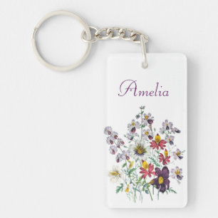 Personalized Fringeflowers/Velvet Trumpet Flowers Keychain