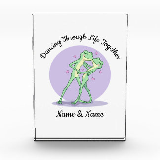 Personalized Frog Couple Acrylic Block