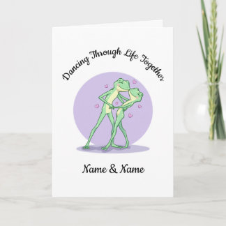Personalized Frog Couple Greeting Card