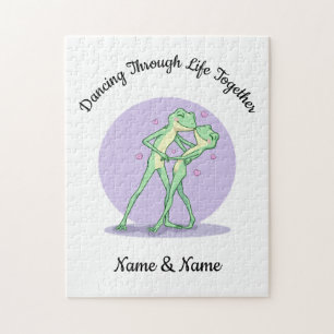 Personalized Frog Couple Puzzle