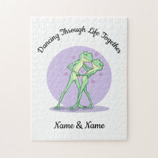 Personalized Frog Couple Puzzle
