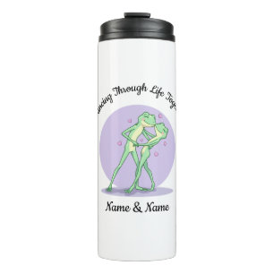 Personalized Frog Couple Thermal Tumbler